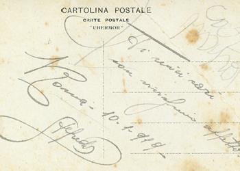 Cartolina postale inviata da Alfredo Lizzi, militare