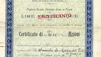 Certificato azionario Società Udinese per Case popolari-4